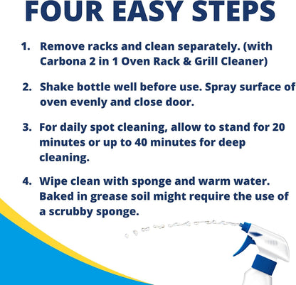 Carbona Oven Cleaner | Grease & Stain Fighting Formula | Odor Free | 16.8 Fl Oz Each, 1 Pack