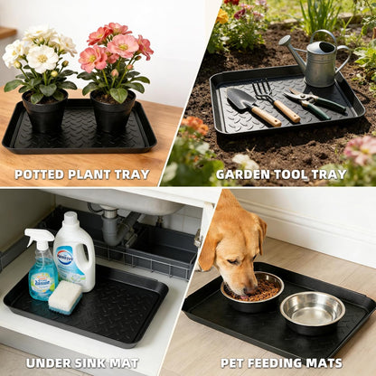 5Pcs Shoe Tray 14 x 11 Inch Waterproof Mat Wet Plastic Small Boot Tray, Multi-Purpose Garden Tool for Entryway Indoor