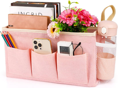 Lilithye Bedside Caddy, Bedside Storage Bag Hanging Organizer for Bunk Bed