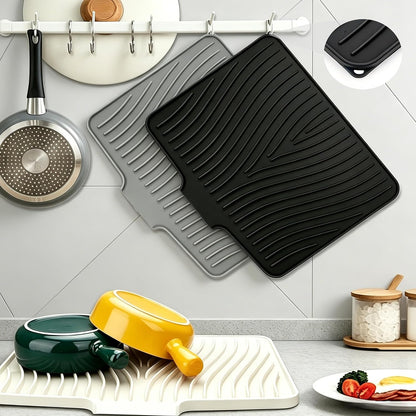 Kitchen Sink Splash Guard Gen2-30" x 6'' Silicone Sink Mat Splash Guard fit for Countertop, Bathroom,Farmhouse,RV by EBIGIC (Grey)