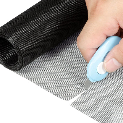 Windows Screen and Screen Door Repair Kit, 48"x118" Charcoal Fiberglass Mesh with Rolling Tool/Hook/Ruler/Cutter/Spline - Window Screen & Sliding Screen Door Replacement for Windows, TOOLTRIZ