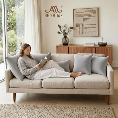 AM AEROMAX 12x20 Memory Foam Throw Pillow Insert, Rectangular Lumbar, White