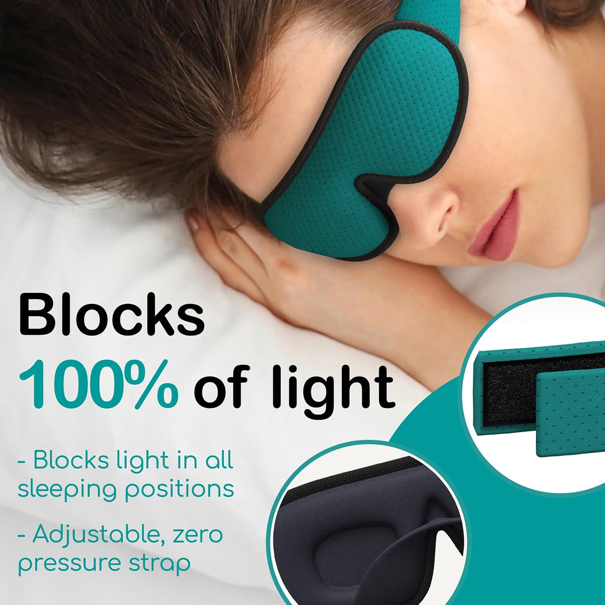 Medi Grade Sleep Mask Cotton Eye Mask with 3D Memory Foam for Sleeping