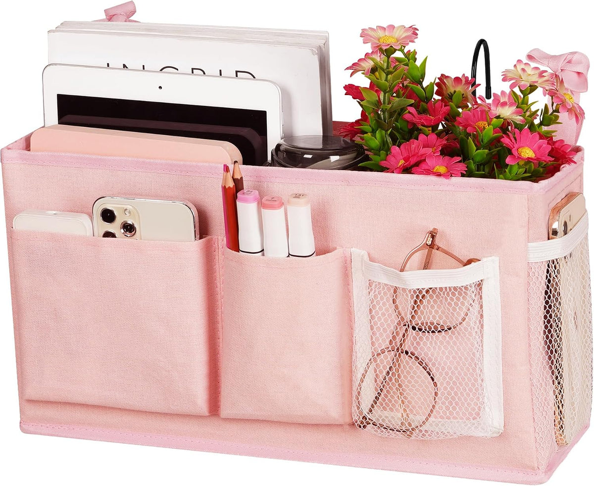Lilithye Bedside Caddy, Bedside Storage Bag Hanging Organizer for Bunk Bed