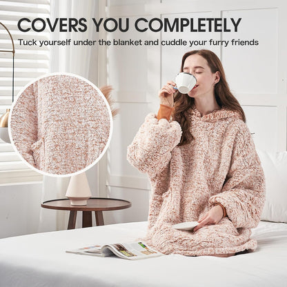 yescool Wearable Blanket Hoodie as Christmas Birthday Gifts for Women Mom - Colors B
