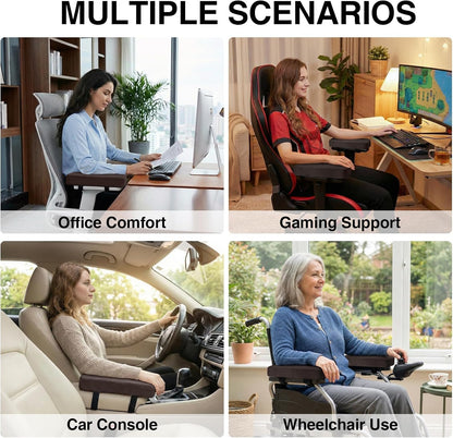 Smiry Memory Foam Office Chair Armrest Pads, Non-Slip Armrest Cushion