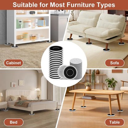 New Upgrade Furniture Sliders: Multi-Surface 3-in-1 Furniture Movers Slider | Heavy Moving Pads with 8PCS 4.3" Carpet Sliders + 4PCS Hard Floor Socks + 1 Lifter - Protect Floor and Easily Move Furniture