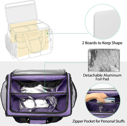 LoDrid Rolling Cleaning Caddy with Lid and Detachable Trolley, Black | Cleaning Supplies Organizer, Cleaning Caddy Cart on Wheels with Handle and Shoulder Strap for Housekeepers