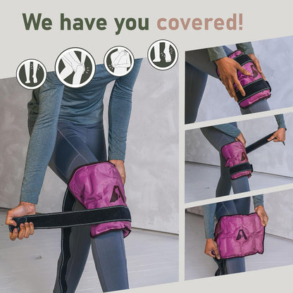 Flexible Knee Wrap Hot and Cold Gel Pack 10" x 12.5"