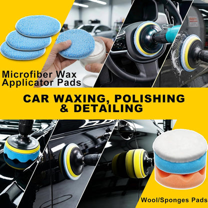 6Pcs Drill Brush Cleaning Kit with Extendable Rod, Yellow | Power Scrubber Attachments, For Shower, Tub, Tile, Grout, For Kitchen and Car