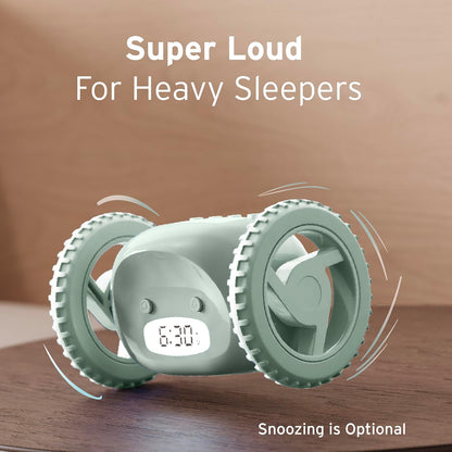 CLOCKY Alarm Clock on Wheels – Loud Rolling Alarm Clock for Heavy Sleepers