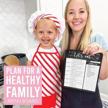 Hadley Designs Weekly Meal Planner for Fridge - Dinner Menu Board for Kitchen, Colorful Weekly Menu Board Dry Erase, Dry Erase Meal Planner for Fridge