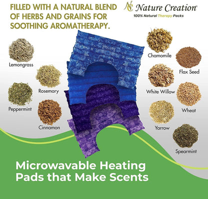 Nature Creation Microwave Heat Pad for Neck and Shoulder with an Extention that Cover The Neck - Microwave Heating Pad for Shoulders & Upper Back Cold Compress & Hot Pack - Happy Hearts 1 Pack