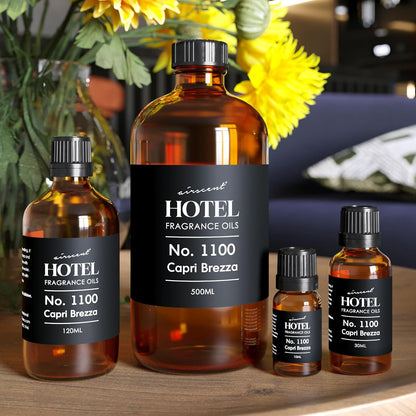 AirScent Capri Brezza Volcano-Inspired Diffuser Oil No. 1100-120 mL | Grapefruit Pineapple Mango - Premium Fragrance Oil for Ultrasonic and Waterless Diffusers and Crafting - 4 fl oz Glass Bottle