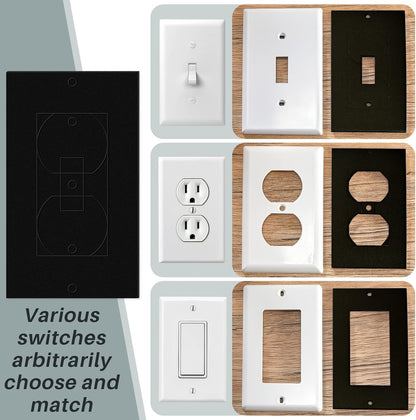 Tondiamo 40 Pcs White Wall Insulation Gasket Rectangle Wall Plate Outlet Sealers Foam Replacement Weatherproof Gasket Sealer Energy Saving for Electrical Outlet Plates Switch Covers