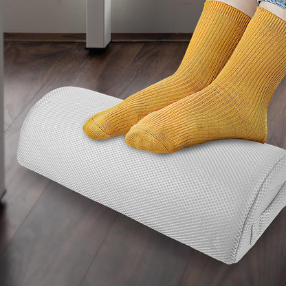 Knee Leg Pillow for Sleeping, Half Moon Bolster Pillow Memory Foam Pillows Lumbar Support Footrest Cushion for Back Hip Ankle Semi Roll Grey