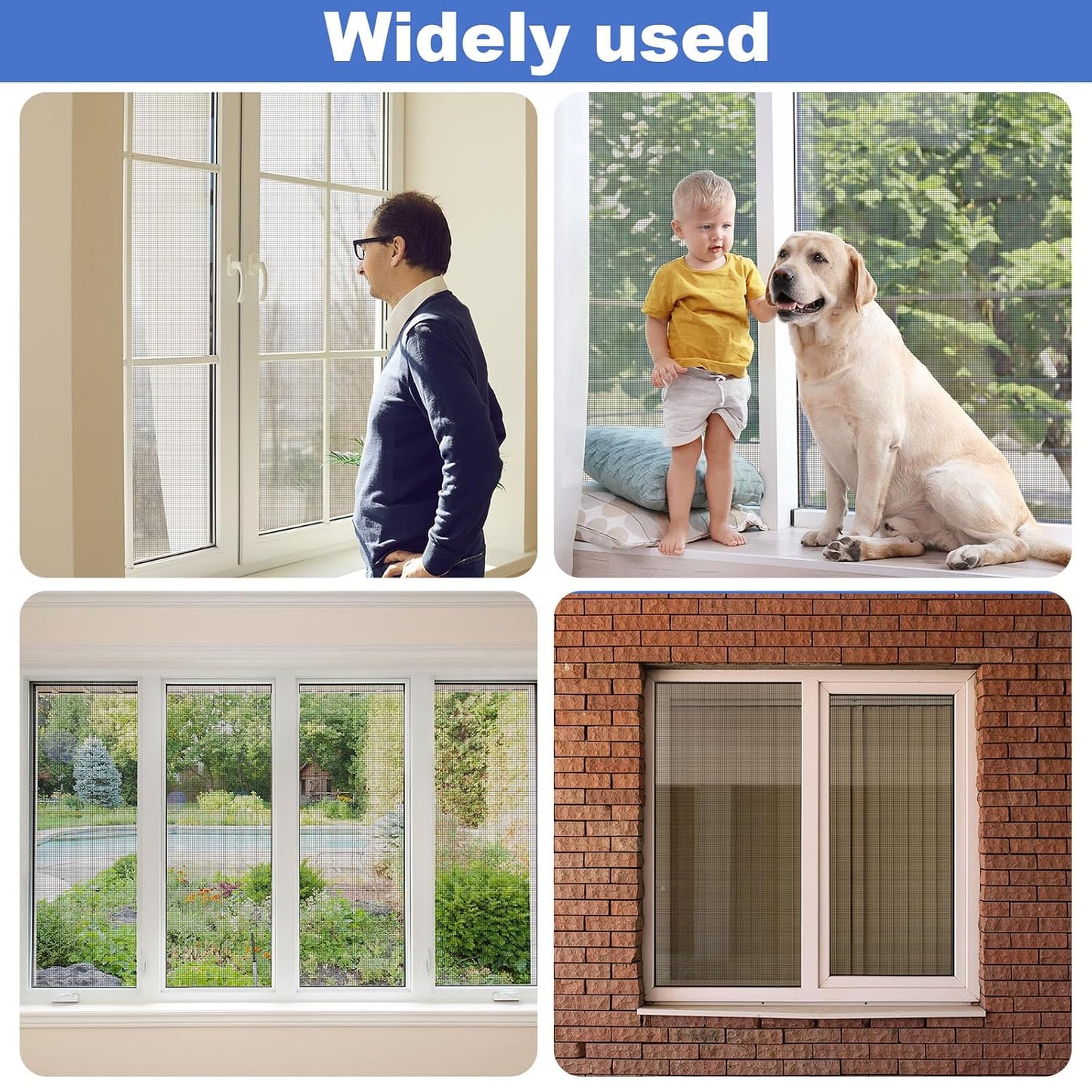 CroBlissful 5 Inch X 20 ft Extra Wide Window Screen Tape Mesh Repair, Gray | Strong Adhesive, Waterproof Fiberglass, Screen Repair Kit Patch, for Window Door Tears Holes