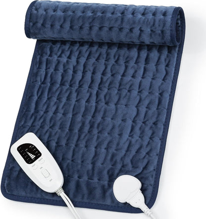 Heating Pad,Heated Blanket,Heating Pad for Back Neck,Grey,24x12 Inch | Electric Heating Pad,Dry/Moist Heat Heating Pads,Heating Pads for Shoulder,Abdomen,Heat Pad for Women Men,Birthday Gift