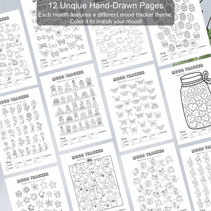 Premade Dotted Journal Notebook with Bullet Templates, Pre-made Dot Grid Journaling with Undated Weekly & Monthly Planner, Various Trackers - 12 Month Organization, A5 Hardcover