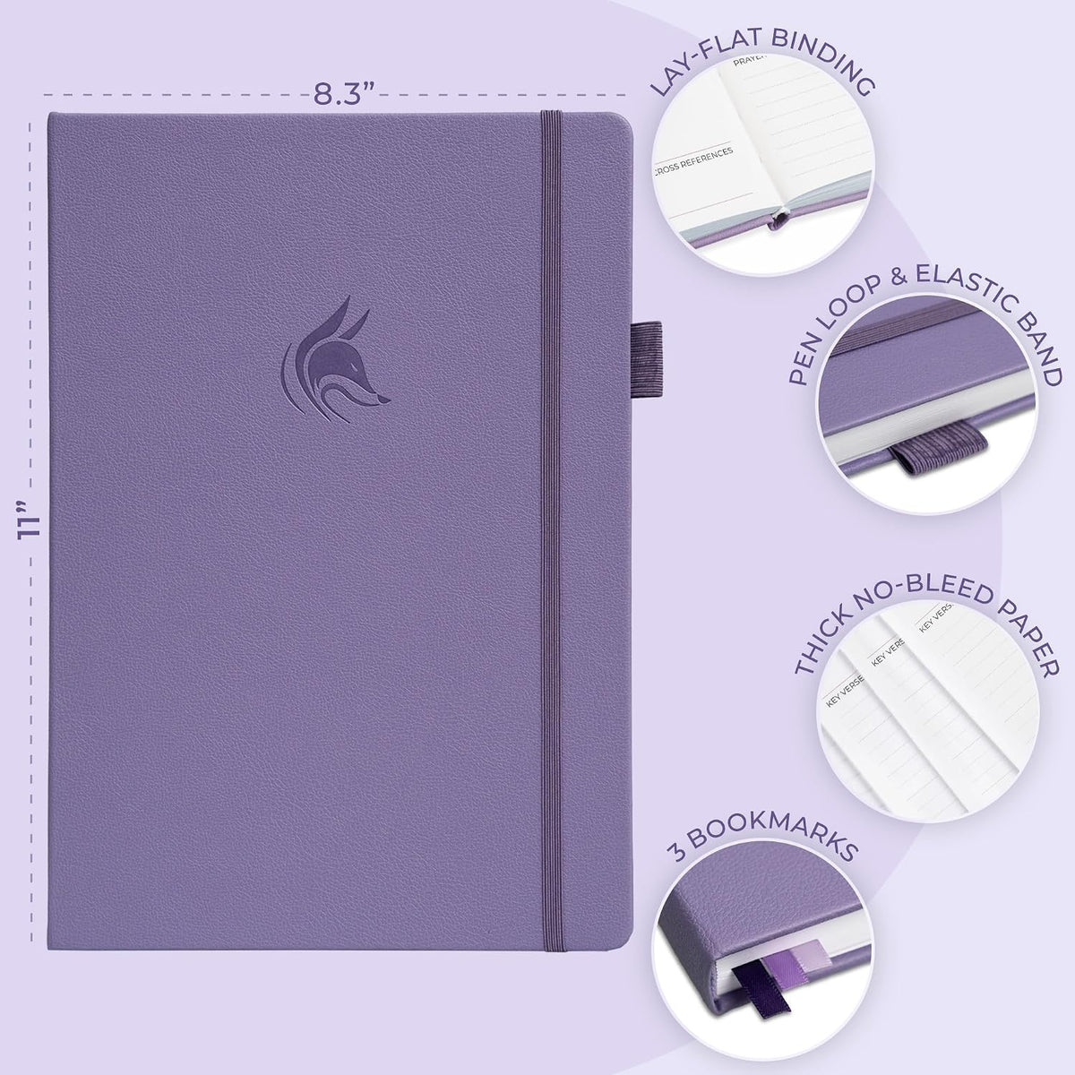 Clever Fox Mental Health & Anxiety Journal CBT Prompts 5.8x8.3 Lavender