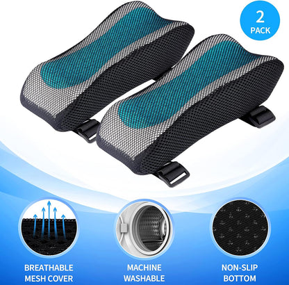 BEAUTRIP Ergonomic Armrest Pads- Office Chair Arm Rest Cover Pillow - Elbow Support Cushion for Computer, Gaming and Desk Chairs (Set of 2)