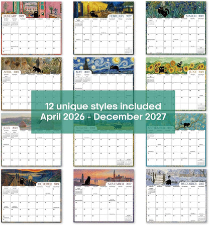 2026-2027 Magnetic Calendar for Refrigerator, Apr 2026-Dec 2027 | 21-Month Fridge Calendar 2026-2027 for Home Planning, Scheduling and Easy Organization, Greenery