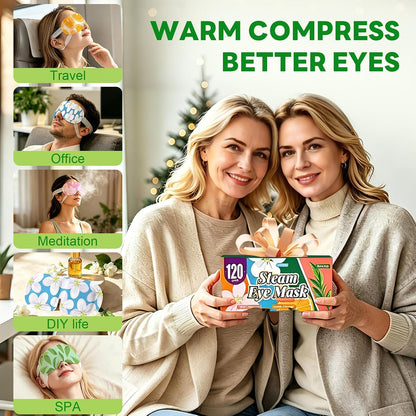 60 Pack Steam Eye Masks Disposable, Heated Eye Mask Warm Compress for Eyes
