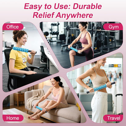 Massage Roller, Muscle Roller Stick, Therapy Roller Stick for Legs, Calf, Thigh, Lipo Roller for Relief Muscles, Deep Tissue Massage Rolling Pin for Trigger Points, Help Sore Muscle Recovery