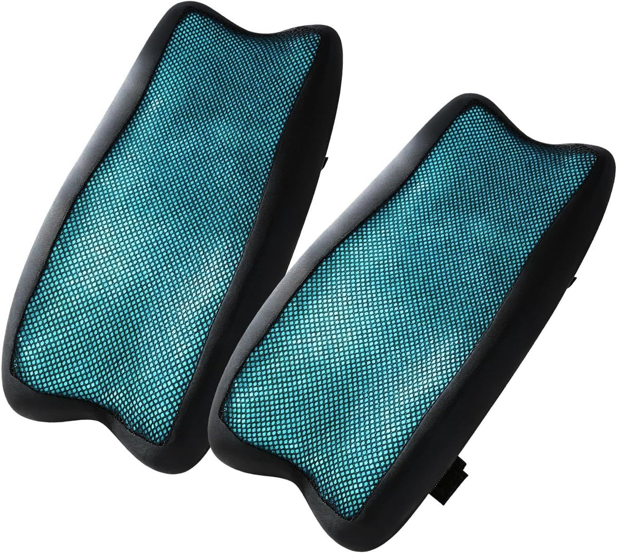 Memory Foam Armrest Pads, Pressure Relief Elbow Cushion, Non-Slip Hook & Loop Straps for Office, Gaming Chair & Wheelchair, Machine Washable, 2-Pack