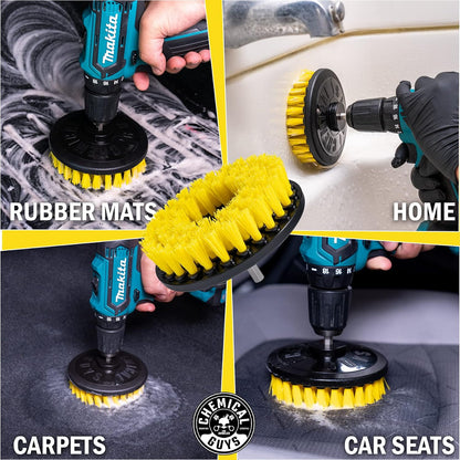 Chemical Guys, Light Duty Spinner Drill Brush Attachment, Multi-Surface | Fits any standard drill to power-scrub upholstery, fabric and carpet, gently lifting stains without hand fatigue