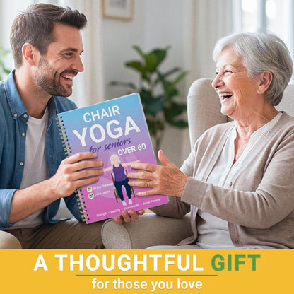POCAZONE Chair Yoga Book for Seniors Over 60, 30-Day Exercise & Video Guide