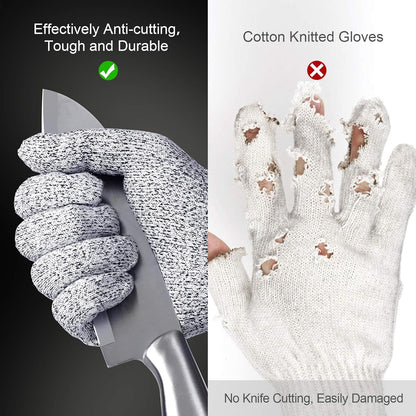 Cutting Gloves, 2 Pairs Cut Resistant Gloves, Cut Proof Gloves Kitchen | Cutting Gloves for Chef, Cut Gloves, Tesuchan