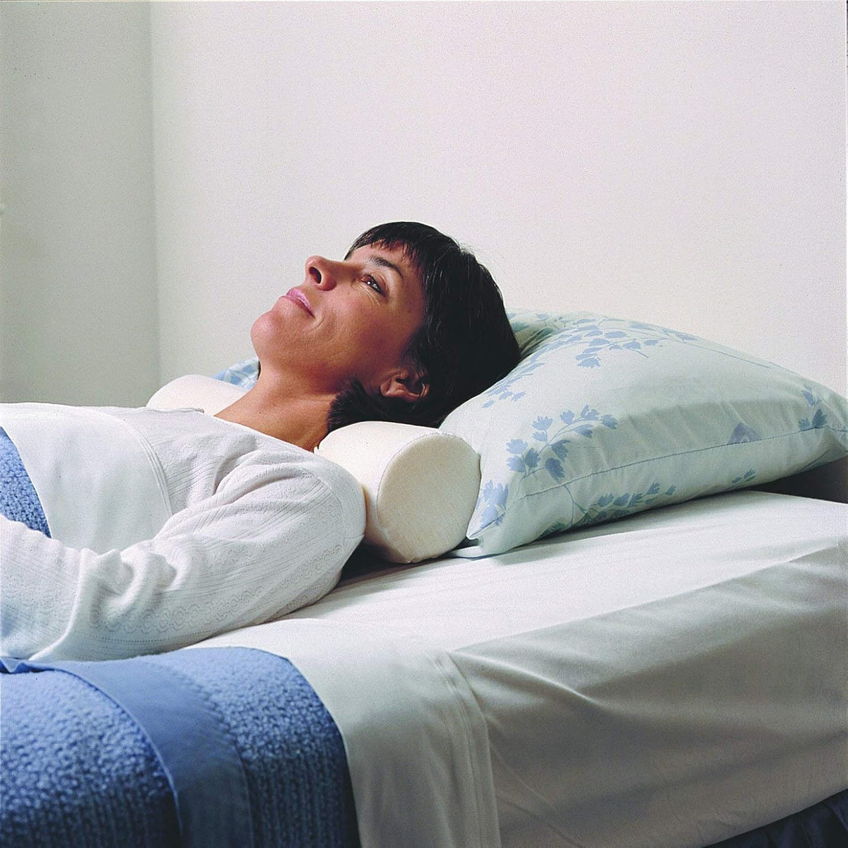 Carex Cervical Pillow with Memory Foam for Neck Support and Neck Pain Relief - Orthopedic, Ergonomic Neck Roll Pillows for Sleeping on Your Back or Side