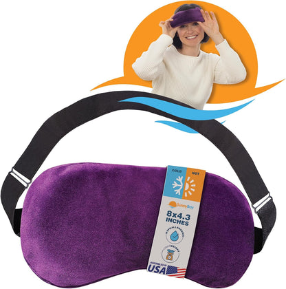 SunnyBay Microwavable Heated Eye Mask, Moist Compress, 7.9x4.3 inch, Purple