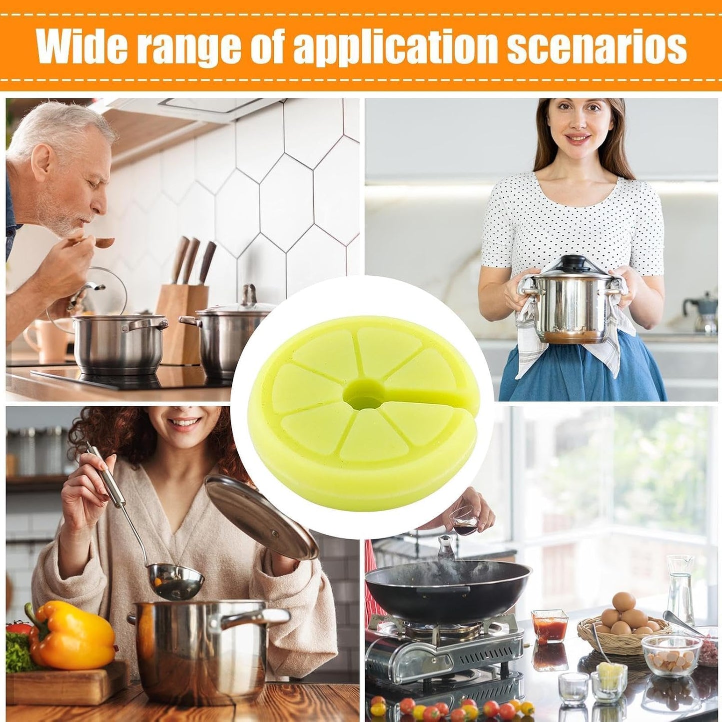 Pot Lid Lifter Heat Resistant Spill Proof Silicone Holder | Pot Lid Overflow Stopper for Soup Cooking Stewing Simmering
