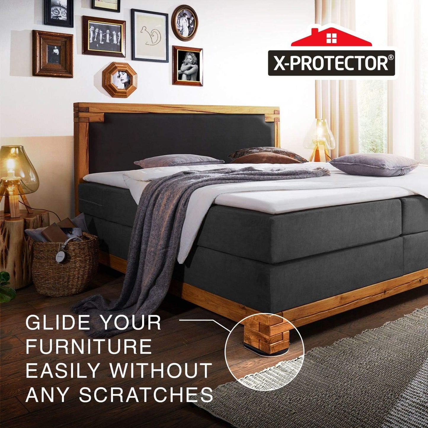 X-Protector Furniture Lifter Tool - Premium Furniture Jack Lifting Tool | Lift Furniture Easily - Appliance Lifter with 4.3" Adjustable Height - Ideal Jack to Lift Furniture Easily with No Effort
