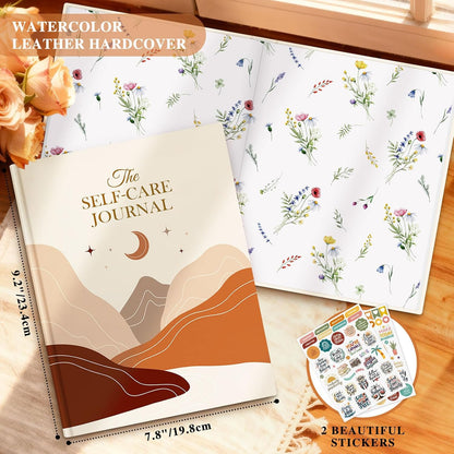 Lanpn Self Care Journal for Women, Self Love Guided Journals with Prompts, Daily Reflection Wellness & Gratitude Planner, 5 Minute Mental Health Notebook, Mood Mindfulness Log, 240 Pages