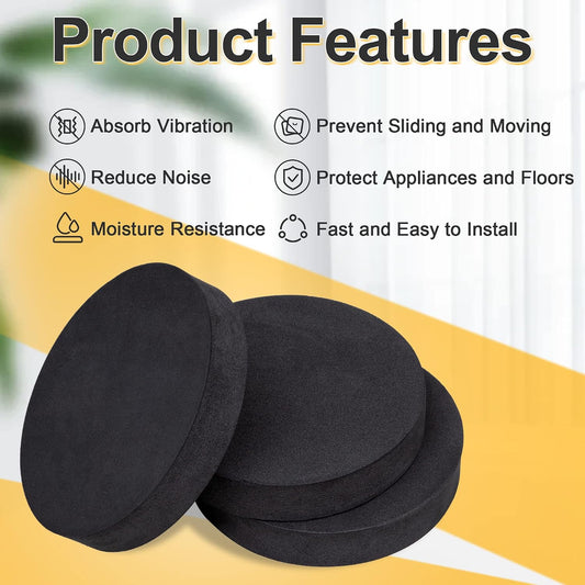 MyLifeUNIT EVA Shock Absorbing Washer Pads, Anti-Vibration Washer Mat Protector for Washing Machine Dryer Treadmill (8 Pack)
