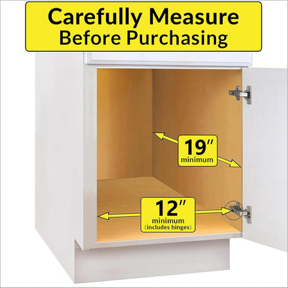 LYNK PROFESSIONAL® Pull Out Cabinet Organizer, Kitchen Slide Out Drawer | 14W x 21D chrome rollout shelf creates easy-access storage for cookware, pantry items and kitchen essentials inside cabinets