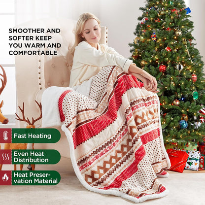 Westinghouse Heated Throw Blanket, 50"x60", Charcoal, ETL Certified