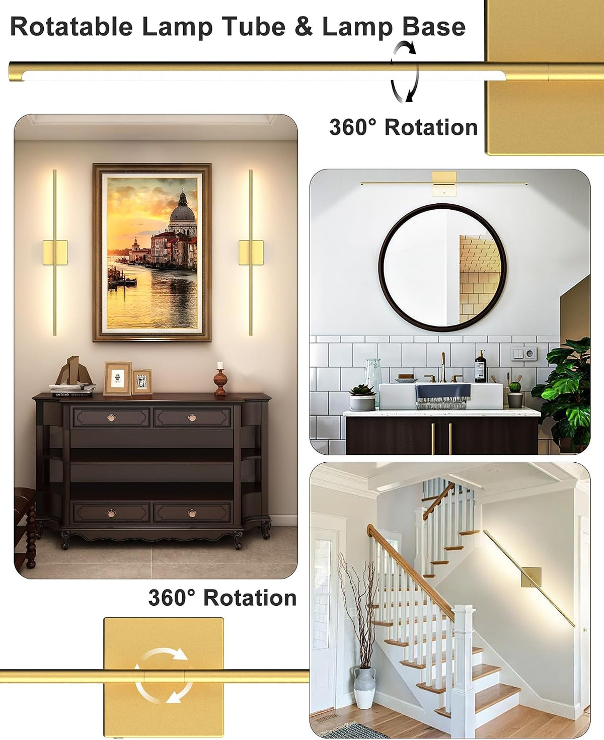 iThird Battery Operated Wall Sconces Set of 2: 10000mAh Rechargeable Wireless Wall Lights, 360° Rotatable Magnetic Wall Lamp, 4CCT Dimmable LED Wall Lighting for Bedroom Living Room Hallway, 31.7in
