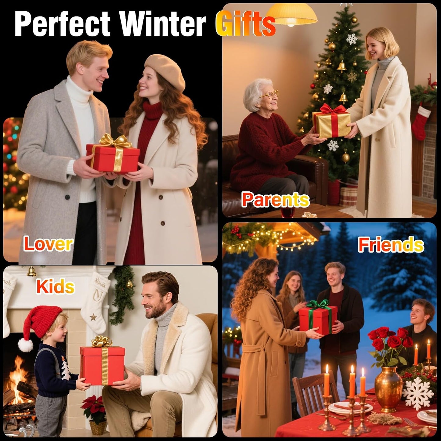 Electric Hand Warmers Rechargeable 2 Pack, Magnetic AI Hand Warmers with LED Display & 4 Levels, Portable Pocket Heater, Gifts for Christmas, Camping, Golf, Raynauds, Hunting, Women & Men