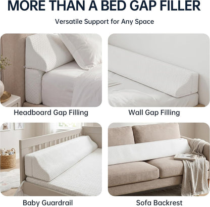 Bed Wedge Gap Filler, Wedge Pillow for Headboard Gap, King Size