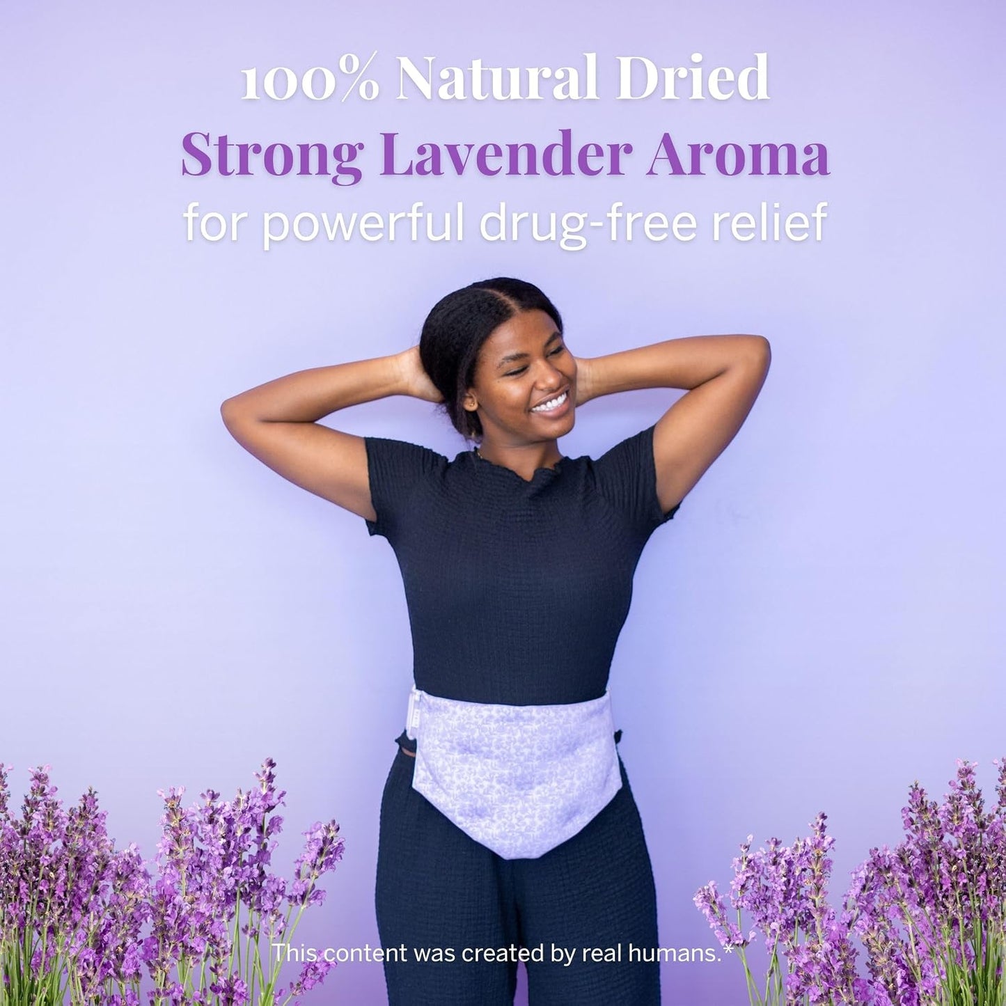 Pixie Microwavable Heating Pad for Period Cramps - Flaxseed & Lavender Weighted Wearable Hot & Cold Reusable TheraPad™ Waist Belt for Menstrual Cramp Pain Relief, Lower Back, Stomach & Feminine Care