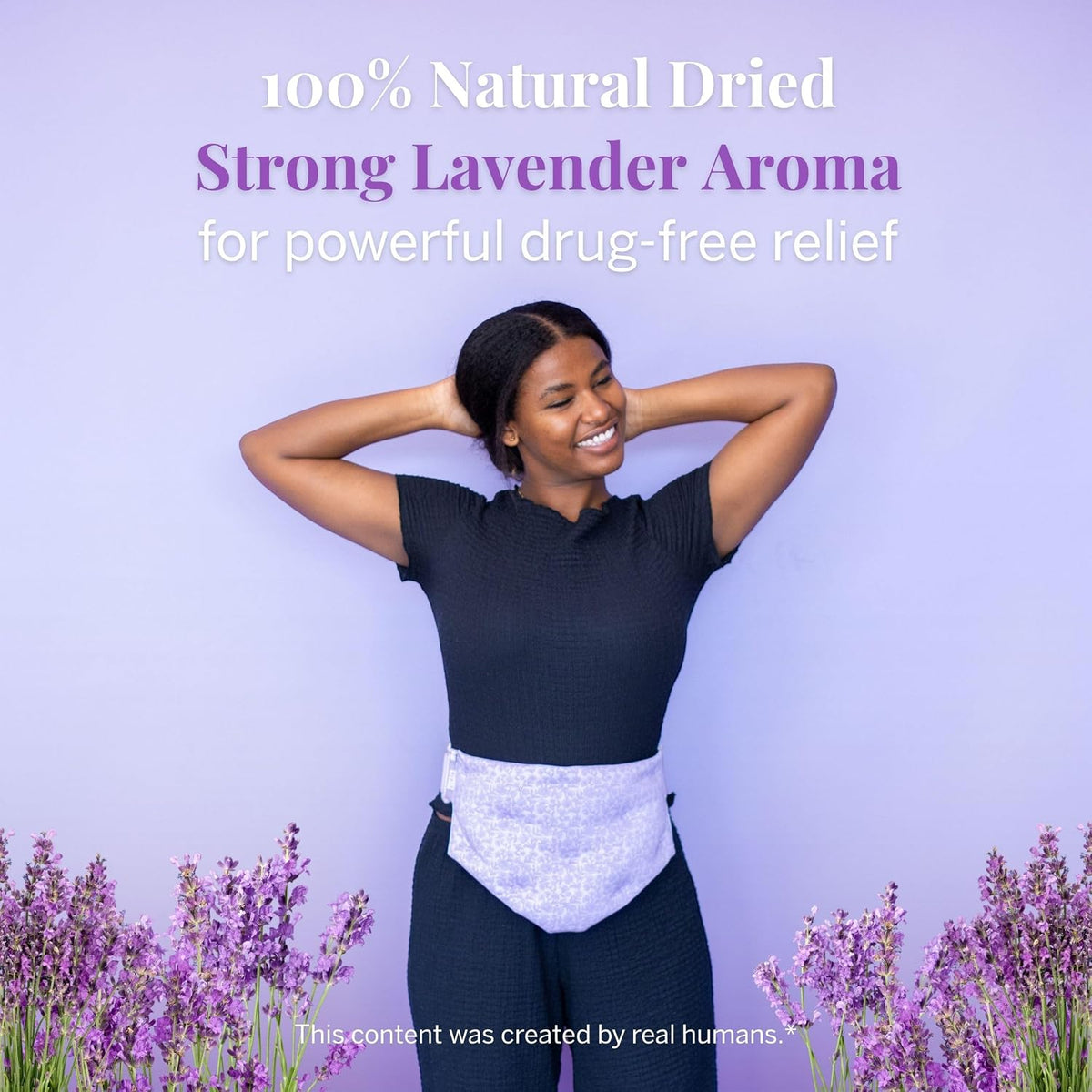 Pixie Microwavable Heating Pad for Period Cramps - Flaxseed & Lavender Weighted Wearable Hot & Cold Reusable TheraPad™ Waist Belt for Menstrual Cramp Pain Relief, Lower Back, Stomach & Feminine Care