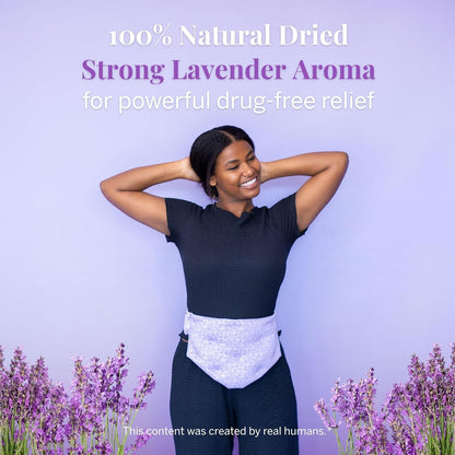 Pixie Microwavable Heating Pad for Period Cramps - Flaxseed & Lavender Weighted Wearable Hot & Cold Reusable TheraPad™ Waist Belt for Menstrual Cramp Pain Relief, Lower Back, Stomach & Feminine Care