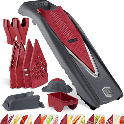 Börner by Reston Lloyd Mandoline Slicer Vital (Starter Set) • V-Slicer with 10 Cutting Styles & Safety Food Holder • Adjustable Kitchen Slicer & Dressing Function
