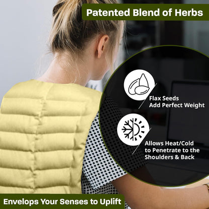 Kozi Weighted Heating Pad Microwavable|Hot & Cold Aromatherapy Neck and Back wrap|Moist Heat for Cramps, Muscles, Joints, Back, Neck and Shoulders, Heat Compress Pillow