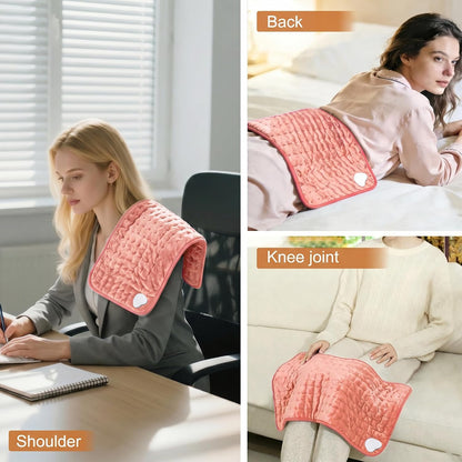 Electric Heating pad for Back Neck Shoulder Knee Arms Legs- Electric Heat Pads with 6 Heat Settings & Auto Shut Off Heat Heating Pad for Birthday Mother Father Girl Men Women