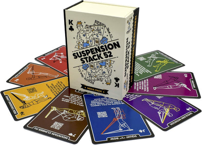Stack 52 Suspension Exercise Cards Mega Pack | Suspended Bodyweight Resistance Workout Game. Video Instructions Included. Fun Home Fitness Program.